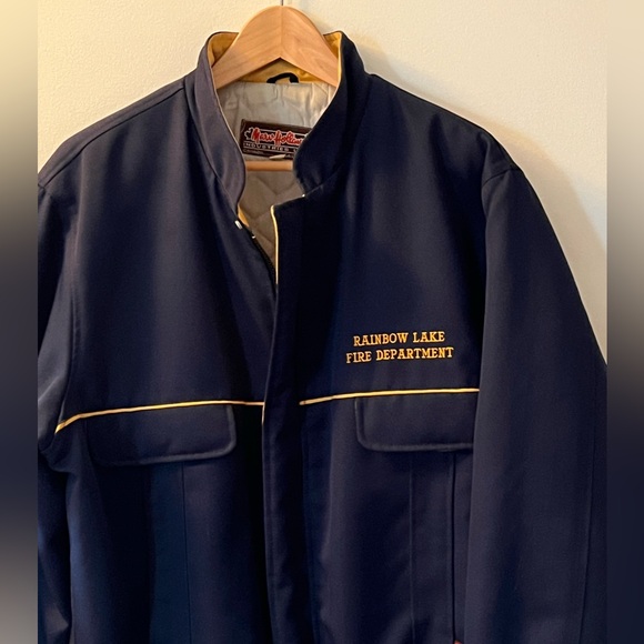 Vintage Rainbow Lake Fire Department Jacket - Size Mens Medium - Picture 3 of 12